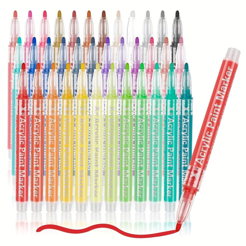 Acrylic Paint Markers Fine Point 60 Colors for Rock Painting DIY Scrapbook