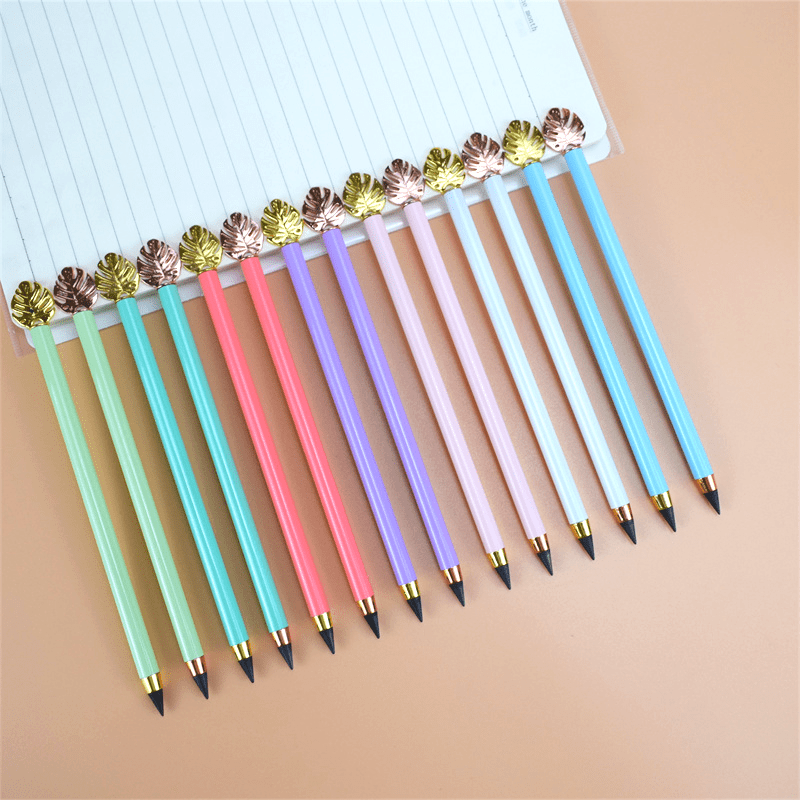 2PCS Eternal Pencil Infinity Graffiti Student Replaceable Gift Pen
