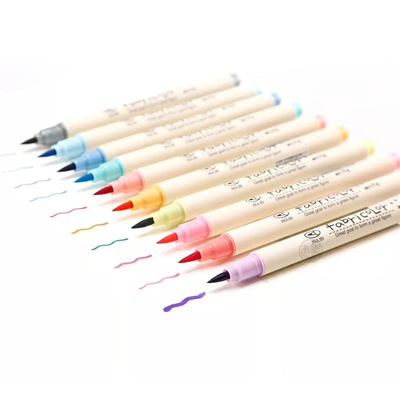 10pcs Soft Tip Brush Pen Set for Calligraphy & Art Projects