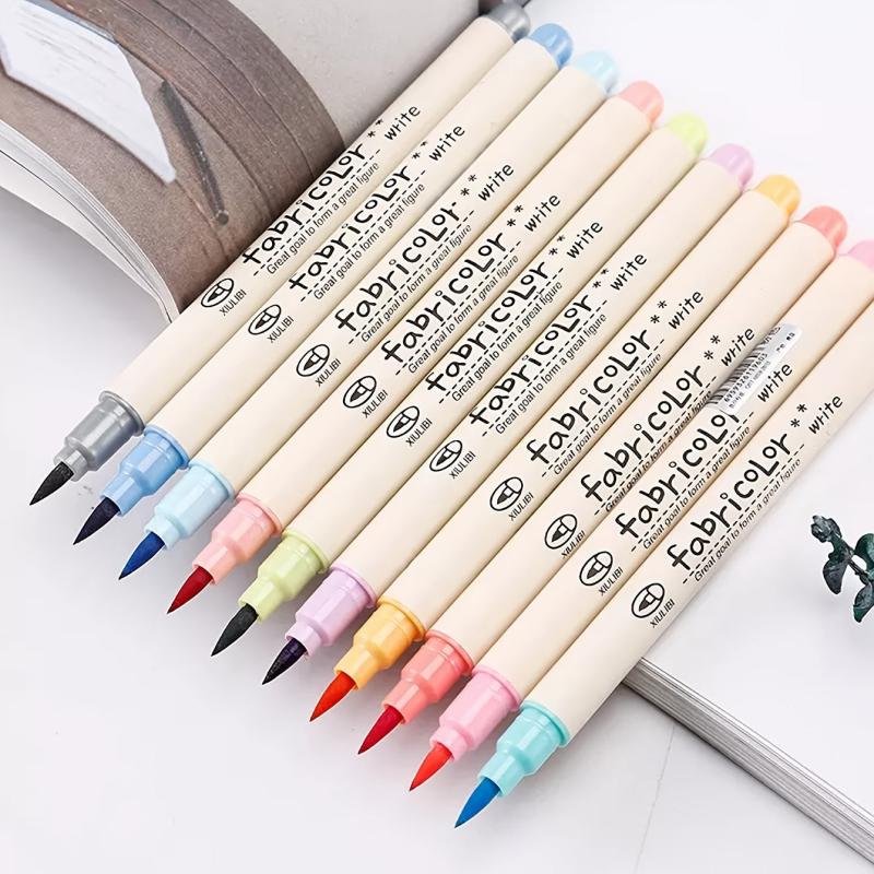 10pcs Soft Tip Brush Pen Set for Calligraphy & Art Projects