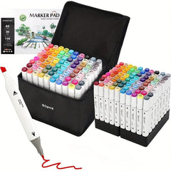 80 Dual Tip Sketch Markers Set for Artists, Kids - Christmas Halloween
