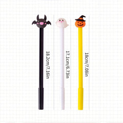 6pcs Halloween Gel Pens Cartoon Ghost Pumpkin Bat Set