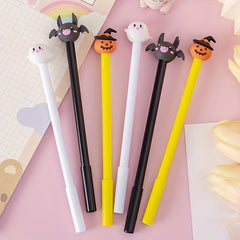 6pcs Halloween Gel Pens Cartoon Ghost Pumpkin Bat Set