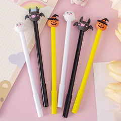 6pcs Halloween Gel Pens Cartoon Ghost Pumpkin Bat Set