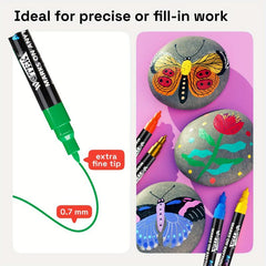 18 Acrylic Paint Pens for Rock Painting Waterproof Paint Markers DIY Craft