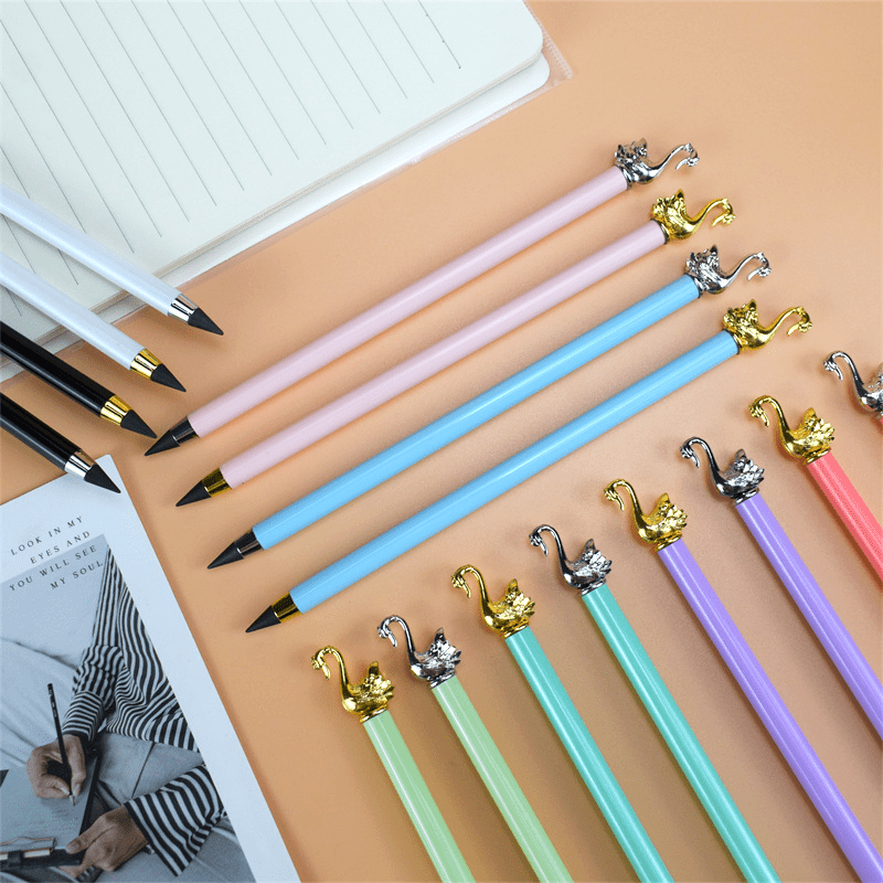 2PCS Eternal Pencil Infinity Pencil Replaceable Head Gift Pen