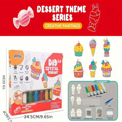 DIY Coloring Graffiti Pendant Baking Crystal Glue Painting Pendant Toy