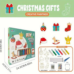 DIY Coloring Graffiti Pendant Baking Crystal Glue Painting Pendant Toy