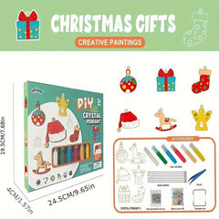 DIY Coloring Graffiti Pendant Baking Crystal Glue Painting Pendant Toy
