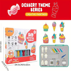 DIY Coloring Graffiti Pendant Baking Crystal Glue Painting Pendant Toy