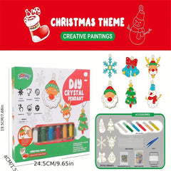 DIY Coloring Graffiti Pendant Baking Crystal Glue Painting Pendant Toy