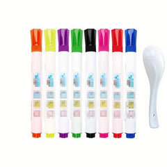 Watercolor Floating Pens Set - 12 Colors with Spoons for Water Painting