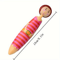 4pcs Novelty Doll Ballpoint Pens 0.7mm Refill Business Home Office Supplies