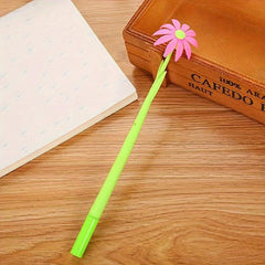 12pcs 0.5mm Flower Shaped Gel Ink Pens Office School Supplies