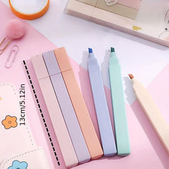 6pcs Vibrant Highlighters Morandi Marker Pen Office School Supplies