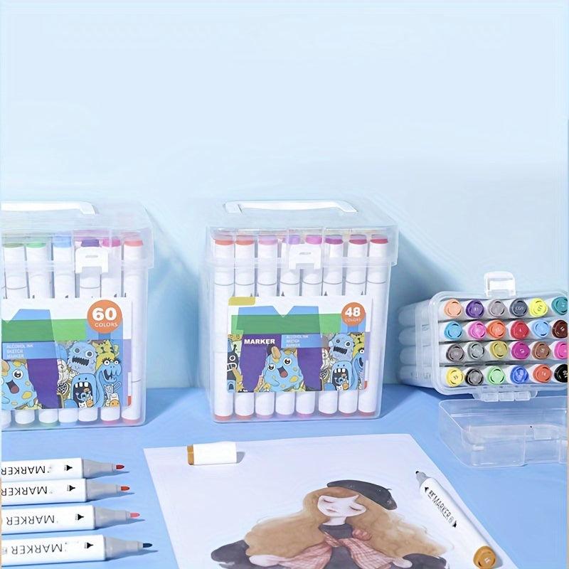 60 Color Watercolor Pens Set, Non-toxic Double Ended Markers
