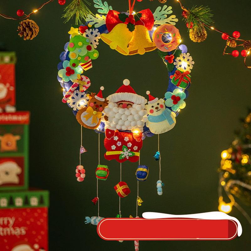 Christmas DIY Door Wreath Material Kit for Kids
