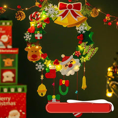Christmas DIY Door Wreath Material Kit for Kids
