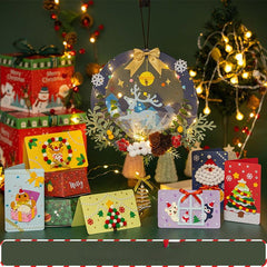 Christmas DIY Door Wreath Material Kit for Kids