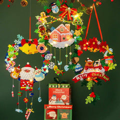 Christmas DIY Door Wreath Material Kit for Kids