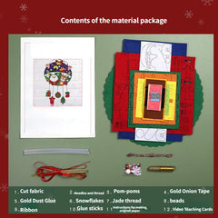 Christmas DIY Door Wreath Material Kit for Kids