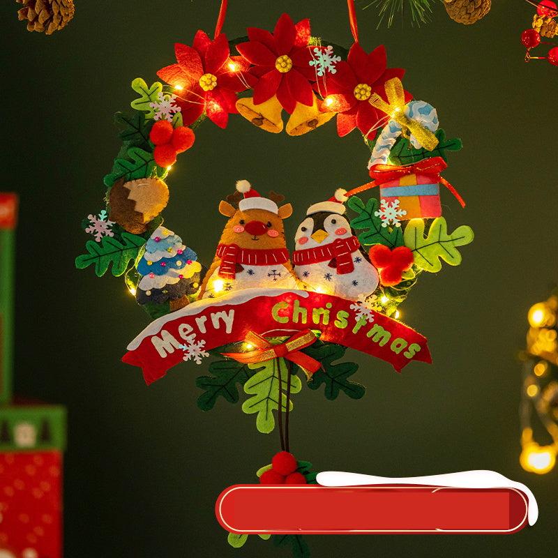 Christmas DIY Door Wreath Material Kit for Kids