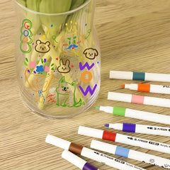 24pcs Acrylic Marker Pen Water-based Quick Drying Cotton Core Acrylic Pen