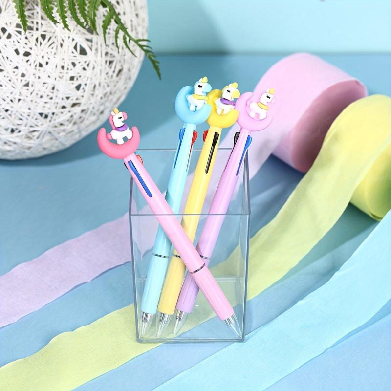 4pcs 0.7mm Moonlight Pony Ballpoint Pen Red
