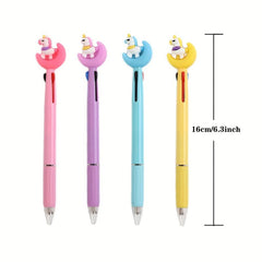4pcs 0.7mm Moonlight Pony Ballpoint Pen Red
