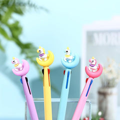 4pcs 0.7mm Moonlight Pony Ballpoint Pen Red