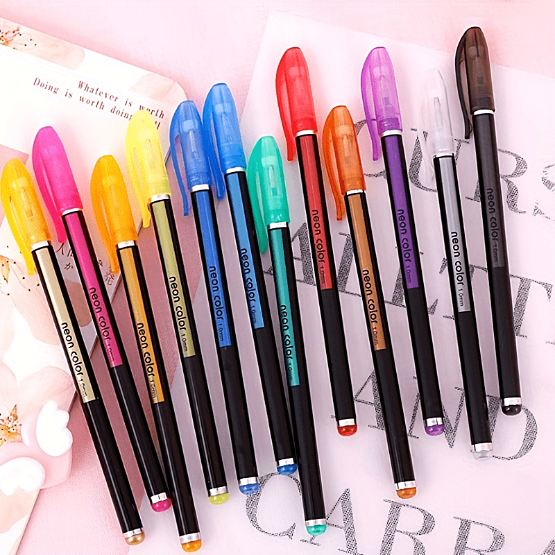 60pcs Children's Bright Crystal Fluorescent Mark Pen Set