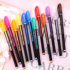 60pcs Children's Bright Crystal Fluorescent Mark Pen Set