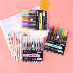 60pcs Children's Bright Crystal Fluorescent Mark Pen Set