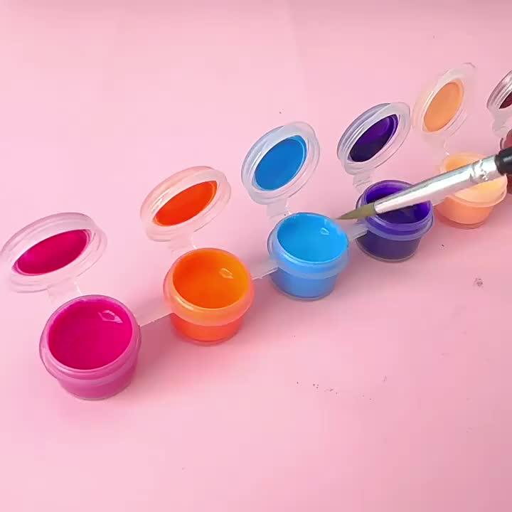12 Colors Student Art Painting Pigment Strip