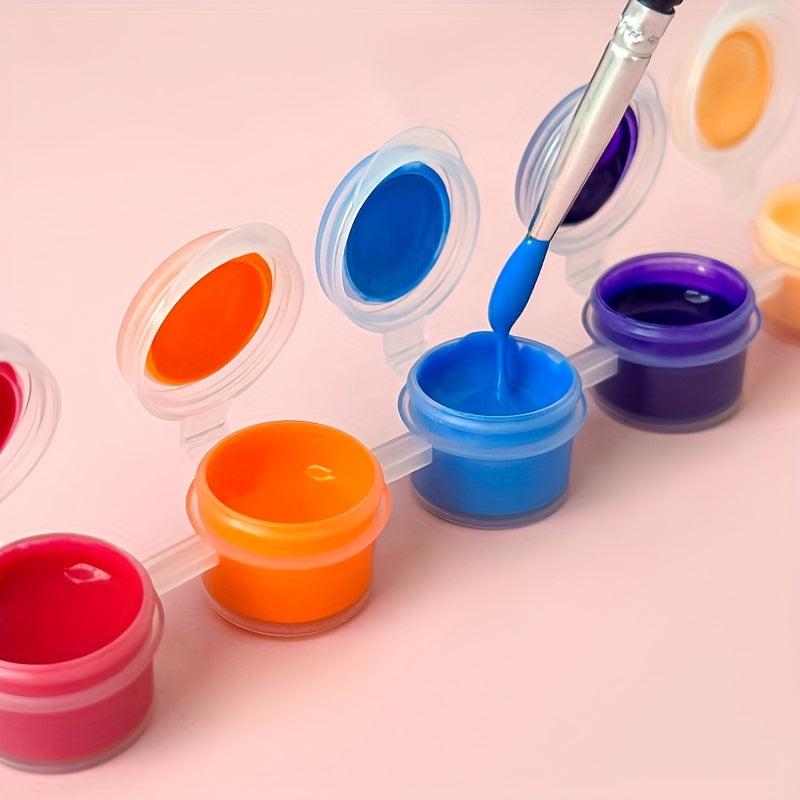 12 Colors Student Art Painting Pigment Strip