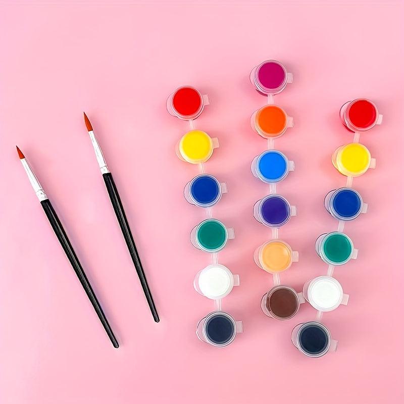 12 Colors Student Art Painting Pigment Strip