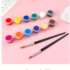 12 Colors Student Art Painting Pigment Strip