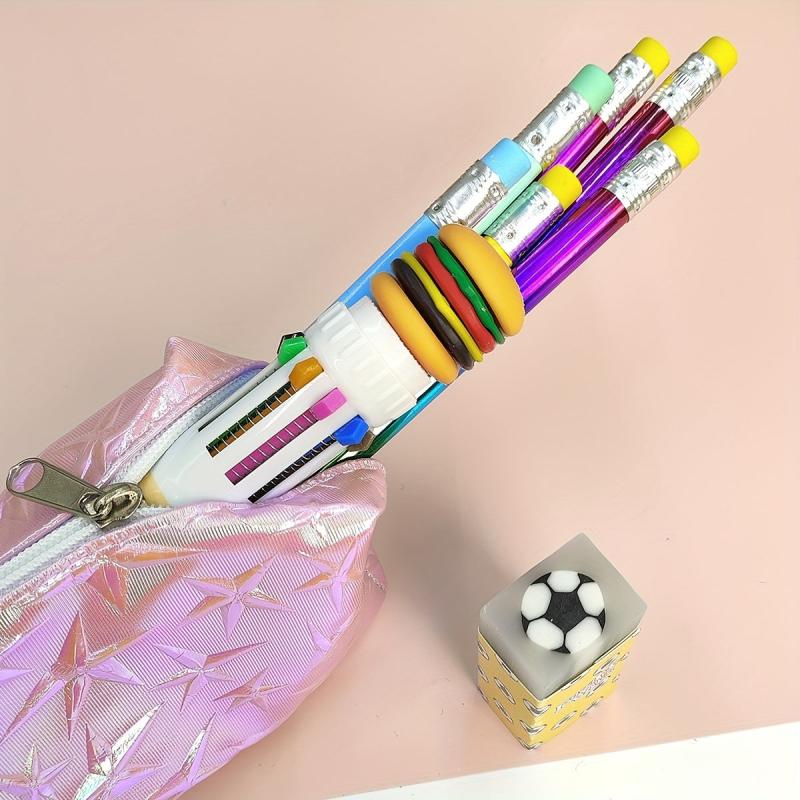 Pink Stationery Pencil Bag 9pcs Set for Kids