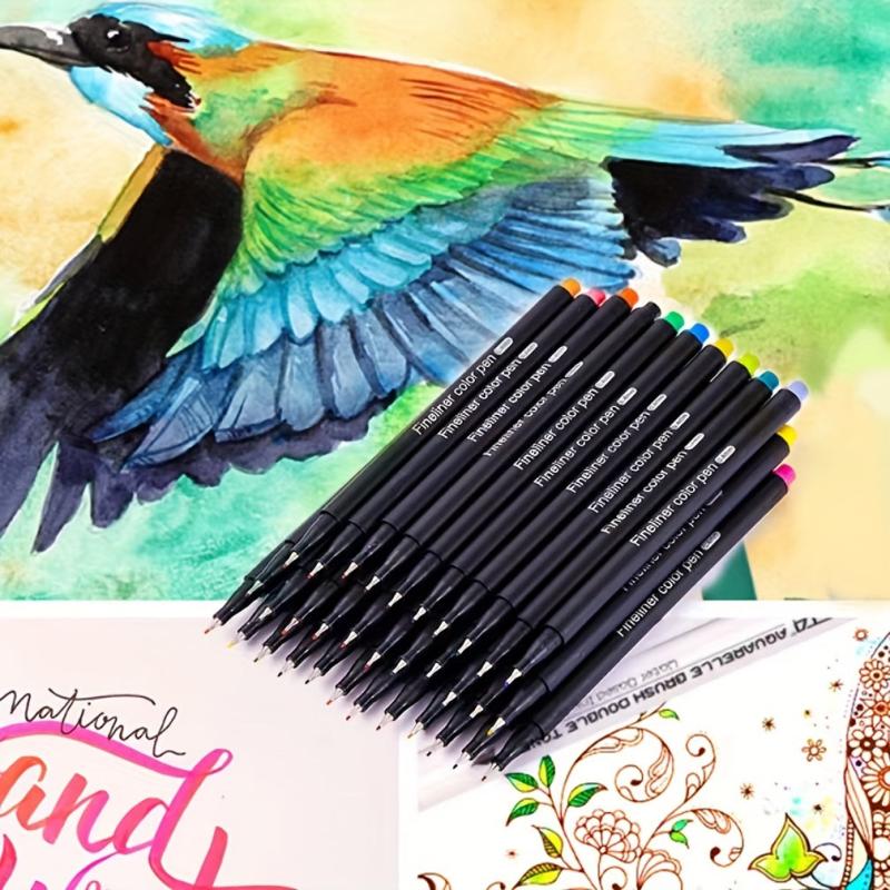 Watercolor Hook Line Pen 0.4mm Set Gel Pen Office Mar