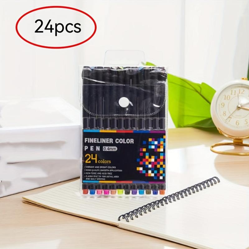Watercolor Hook Line Pen 0.4mm Set Gel Pen Office Mar