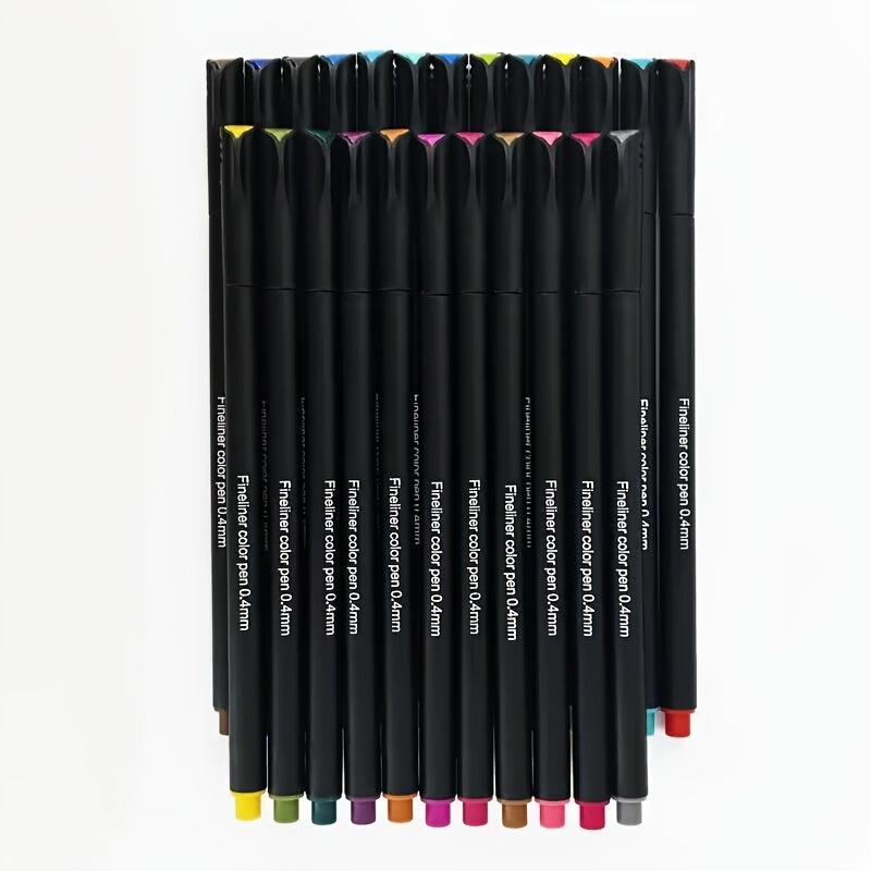 12pcs 24pcs Hook Line Extremely Fine Needle Tube Pen Set