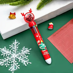 Christmas 10 Retractable Ballpoint Pen Push type Ballpoint Pen Office Supplies