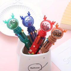 Christmas 10 Retractable Ballpoint Pen Push type Ballpoint Pen Office Supplies