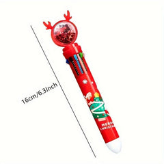 Christmas 10 Retractable Ballpoint Pen Push type Ballpoint Pen Office Supplies