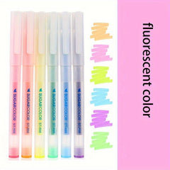 6pcs Macaron Fluorescent Marker Pens Set for Notes