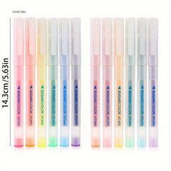6pcs Macaron Fluorescent Marker Pens Set for Notes