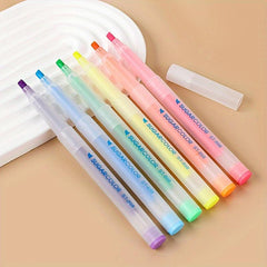 6pcs Macaron Fluorescent Marker Pens Set for Notes