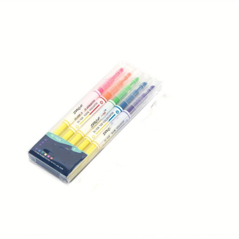3pcs 5pcs Double Fluorescent Pen Set Student Note Highlight