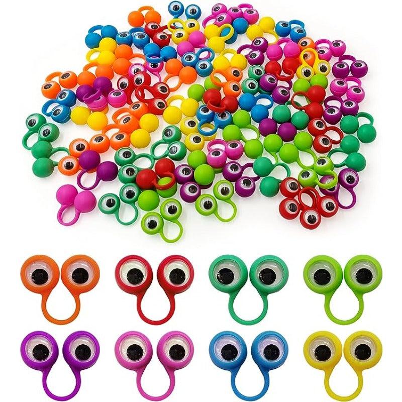 Eye Finger Puppets Plastic Rings With Eyes Prank Toys Fun Games