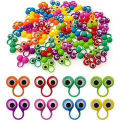 Eye Finger Puppets Plastic Rings With Eyes Prank Toys Fun Games